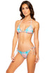 Luli Fama South Beach Vacay Wavy Ruched Back Tie Side Bottom